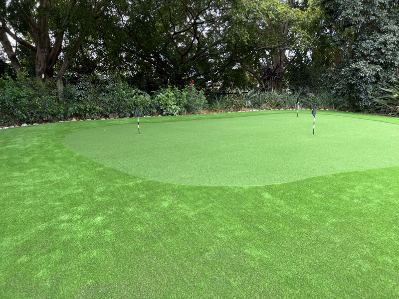 Putting Green at residential property, artificial turf installed by Surface Pro Group