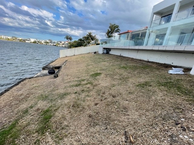 Before installing artificial turf on the Gold Coast waterfront property