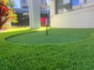 Putting green in residential home Putting green in residential home